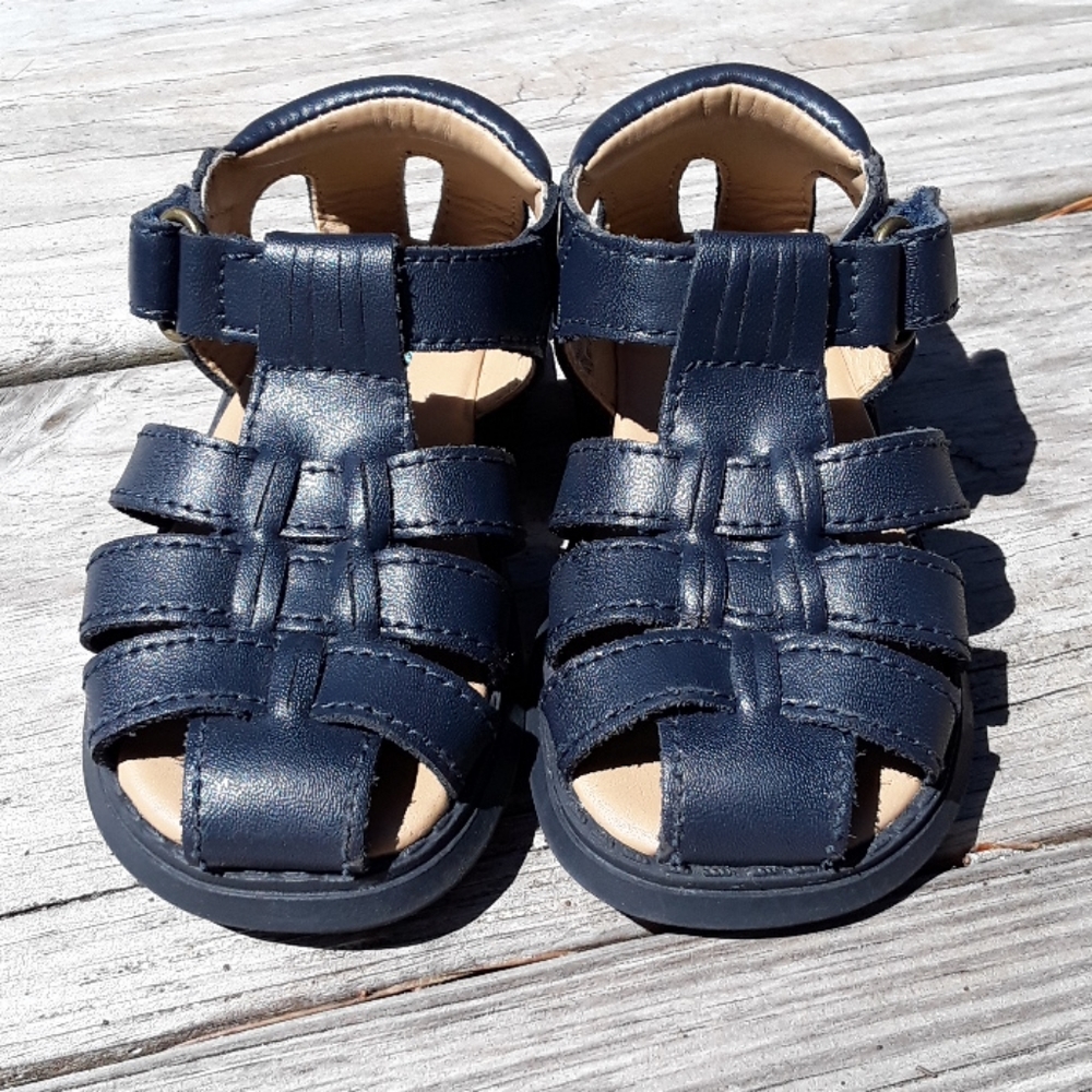 Scott david Sailor Sandals Blue size 5M  like new